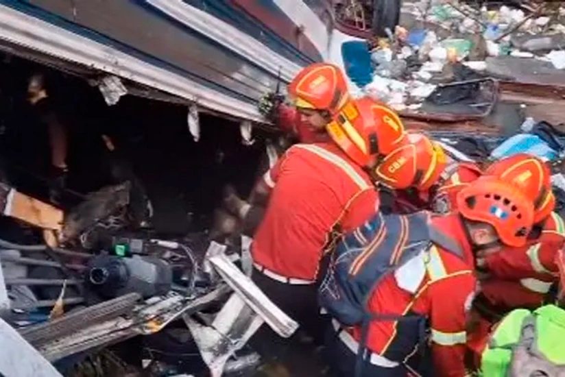 At least 55 dead in Guatemala after bus plunges from highway bridge