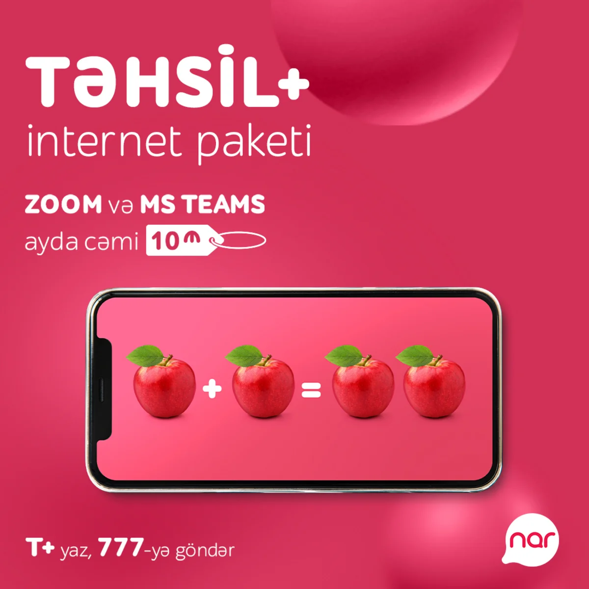 “Nar” onlayn təhsilalanlar üçün yeni internet paketi təqdim edib