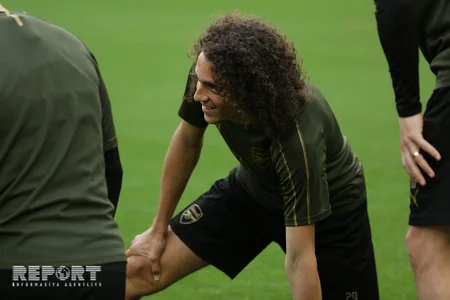 Arsenal UEFA Avropa Liqasının final oyunundan əvvəl Bakı Olimpiya Stadionunda məşqə çıxıb - FOTOREPORTAJ