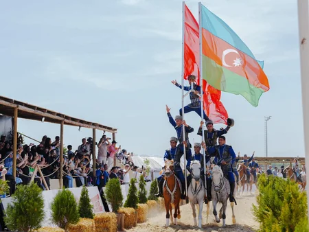 Turkish President watches performance featuring Karabakh horses