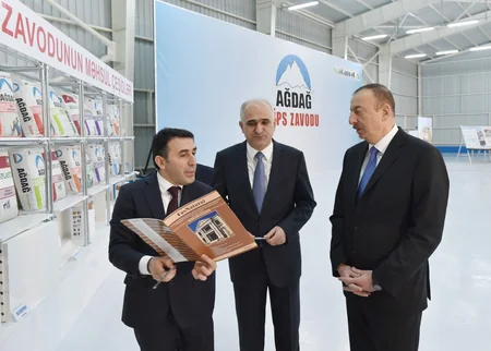 Prezident İlham Əliyev Yeni Ağdağ gips zavodunun açılışında iştirak edib