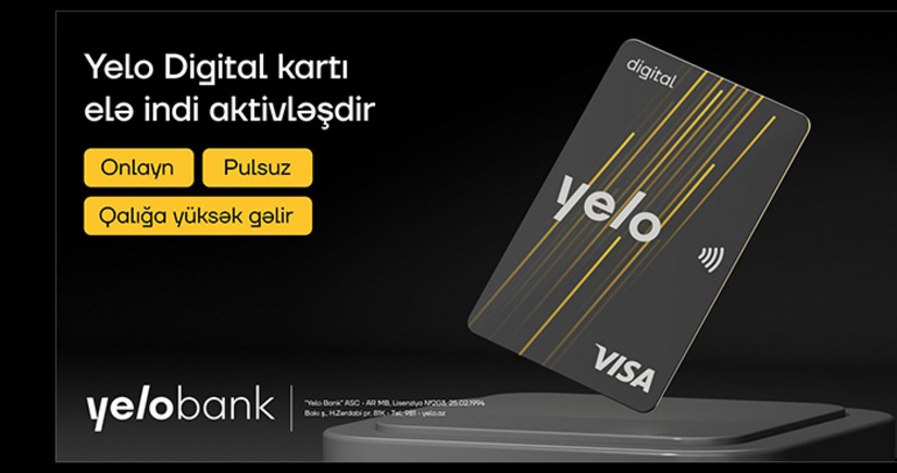 “Yelo Bank”dan yeni rəqəmsal kart: “Yelo Digital Card”!