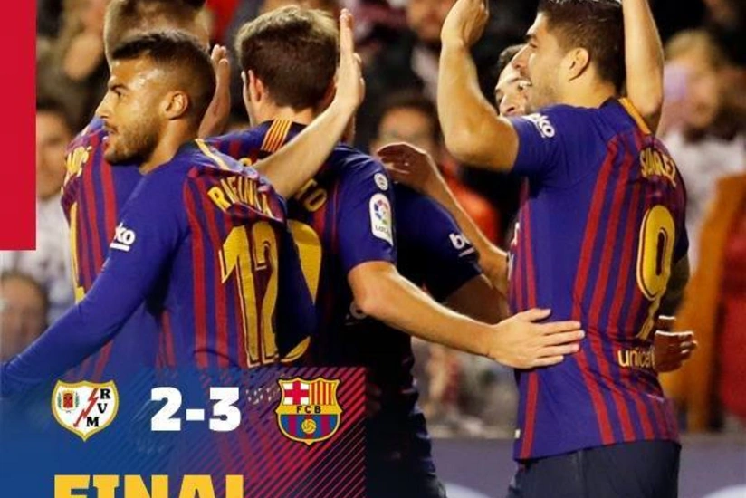 Барселона одолела Райо Вальекано благодаря голам на 87-й и 90-й минутах