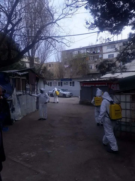 Məcburi köçkünlərin məskunlaşdığı yerlərdə dezinfeksiya işləri görülür