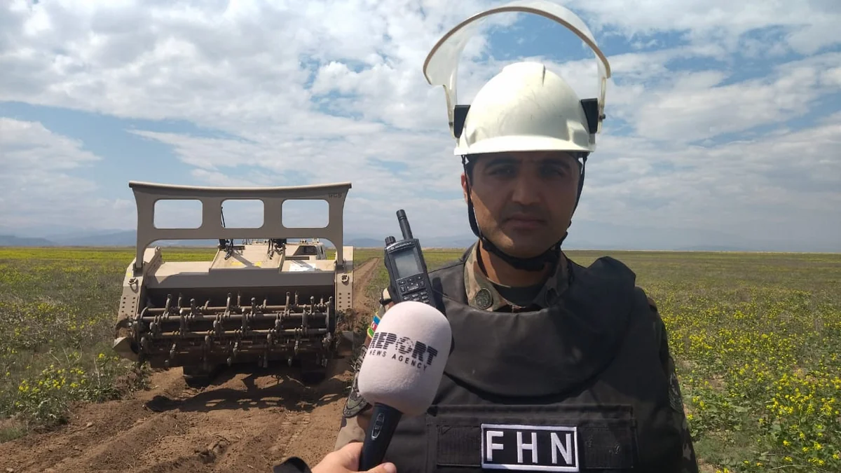 FHN-in əməkdaşı: Minatəmizləyən robotlar bir saata 1500 kv. metr ərazini təmizləyir