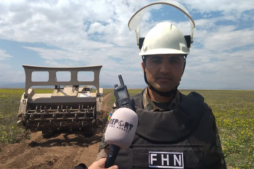 FHN-in əməkdaşı: Minatəmizləyən robotlar bir saata 1500 kv. metr ərazini təmizləyir