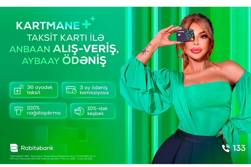 Rabitəbankdan yenilik, taksit funksiyalı Kartmane kartı