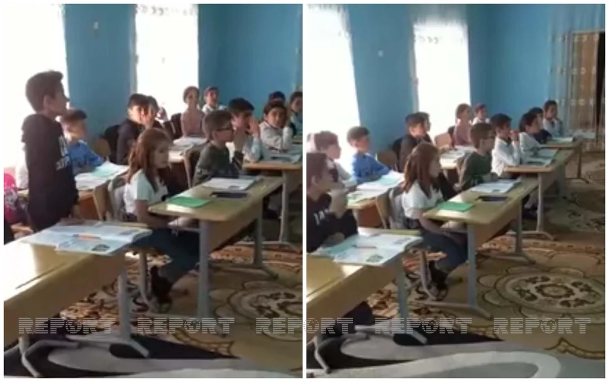 Müəllim uçqun olan məktəbin şagirdlərinə evində dərs keçir