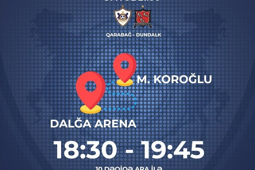 Qarabağ klubu Dandolkla oyun üçün azarkeşlərə avtobuslar ayırıb