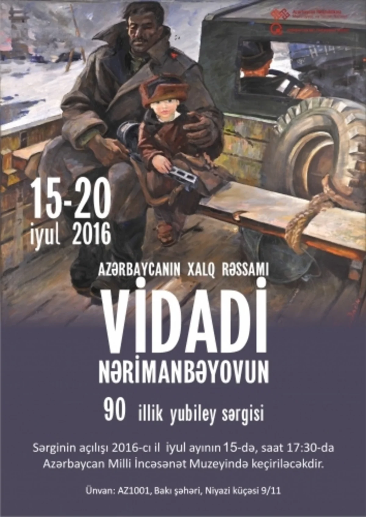 Xalq Rəssamı Vidadi Nərimanbəyovun 90 illik yubiley sərgisi açılacaq