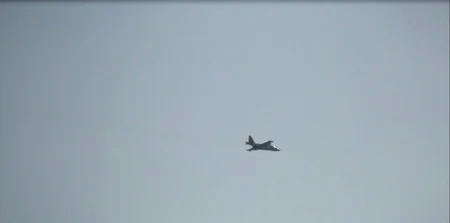 Training flights held in aviation military unit of Separate Combined-Arms Army