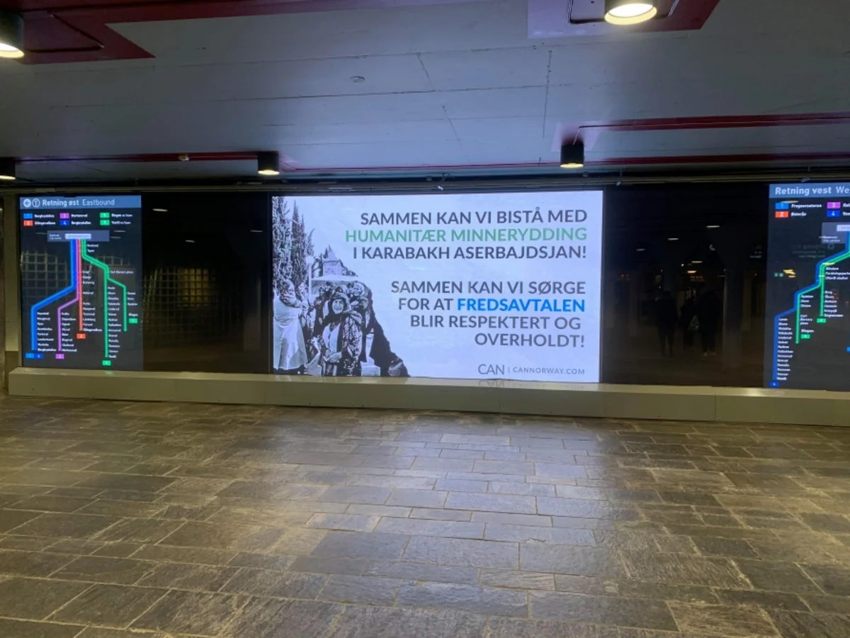 Osloda Qarabağ həqiqətləri barədə məlumat verən 200 bilbord quraşdırılıb