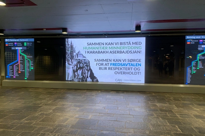 Osloda Qarabağ həqiqətləri barədə məlumat verən 200 bilbord quraşdırılıb