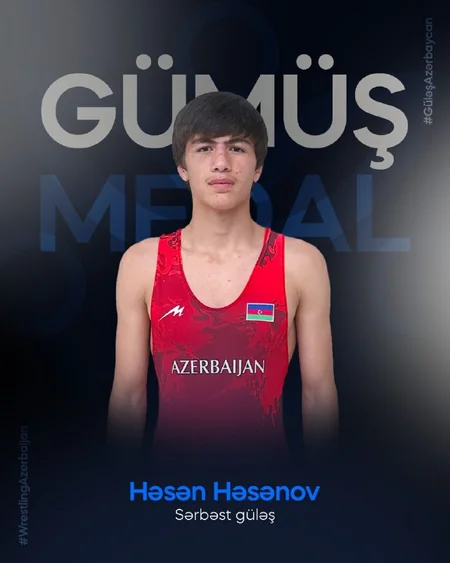 Azərbaycan güləşçiləri U-17 Avropa çempionatının son günündə bir dəst medal qazanıblar