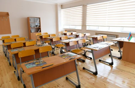 Azerbaijani president, First Lady open new school building in Charhan village