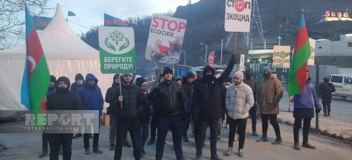 Protest rally on Khankandi-Lachin road enters its 27th day