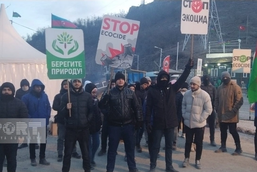 Protest rally on Khankandi-Lachin road enters its 27th day