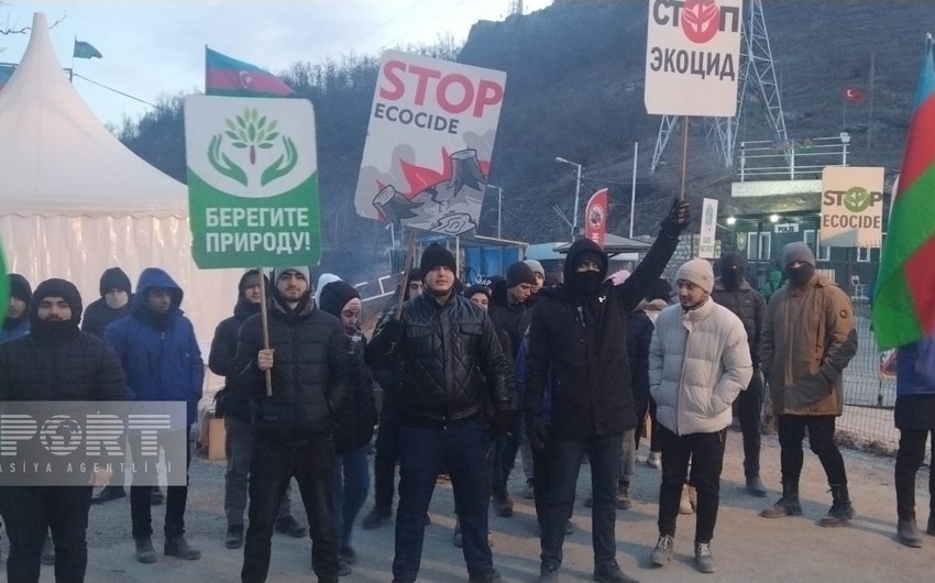Xankəndi-Laçın yolunda etiraz aksiyası 27 gündür davam edir 