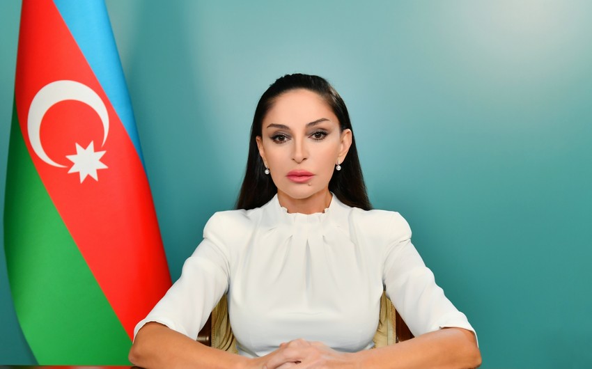 Mehriban Əliyeva “Fələstin üçün tək ürək” toplantısının iştirakçılarına müraciət edib