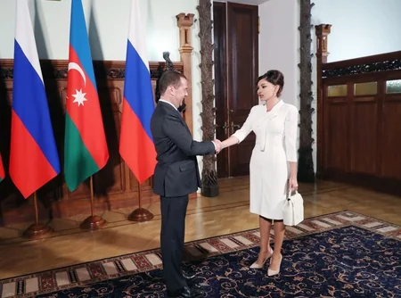 First Vice-President Mehriban Aliyeva met with Chairman of Russian Government Dmitry Medvedev