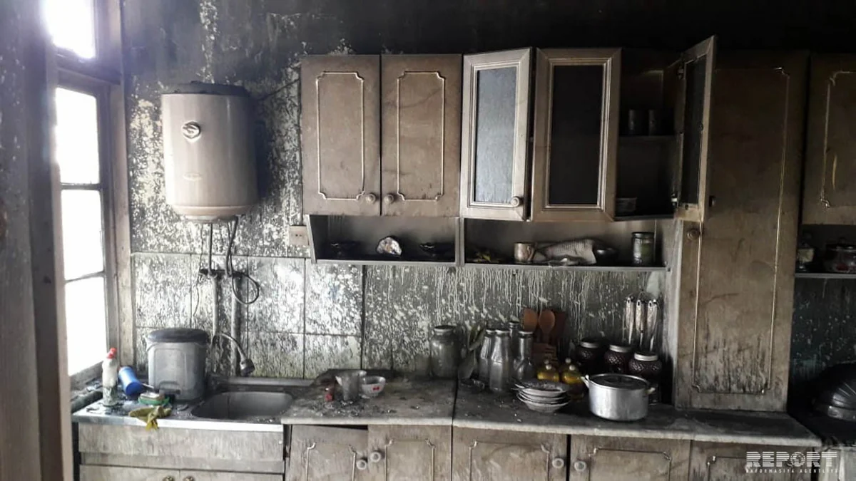 Kürdəmirdə yanğın olub, 41 yaşlı kişi ölüb - FOTO - VİDEO - YENİLƏNİB