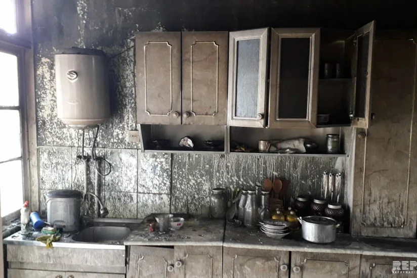Kürdəmirdə yanğın olub, 41 yaşlı kişi ölüb - FOTO - VİDEO - YENİLƏNİB
