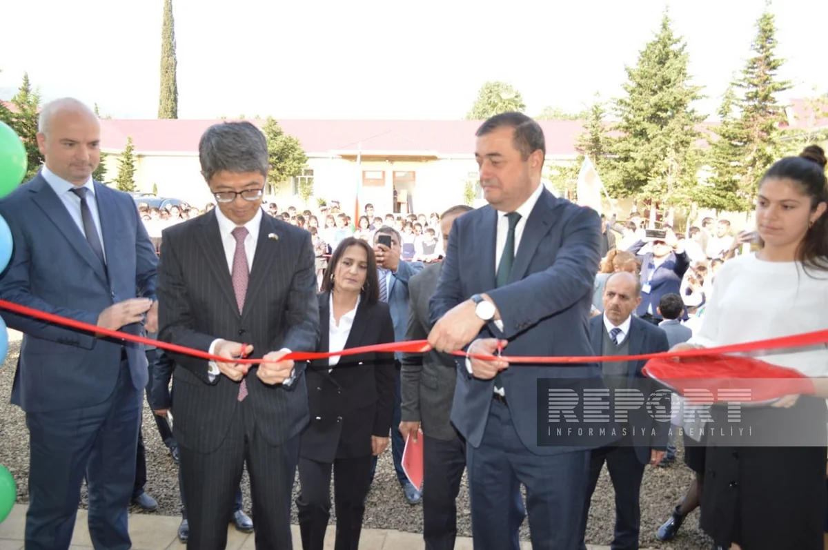Yaponiya səfiri Astarada məktəb açılışında iştirak edib
