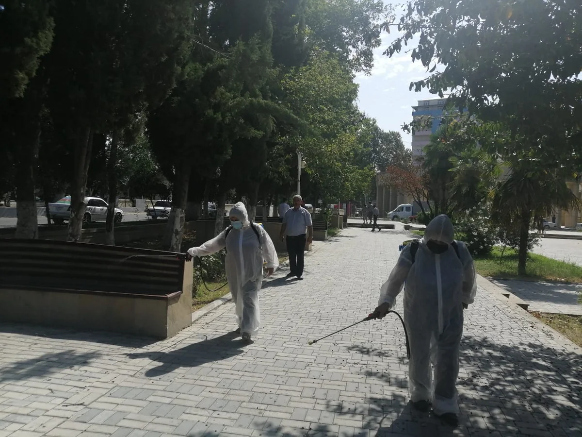 Göyçayda dezinfeksiya işləri aparılır