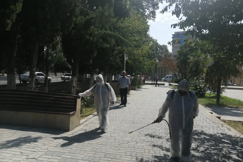 Göyçayda dezinfeksiya işləri aparılır
