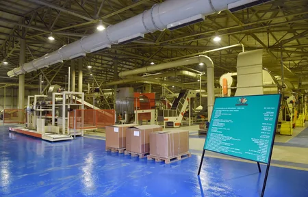 President Ilham Aliyev views tobacco processing plant in Zagatala