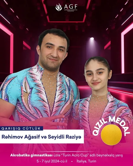 Azərbaycan gimnastları beynəlxalq turnirdə 3 qızıl, 1 gümüş medal qazanıblar