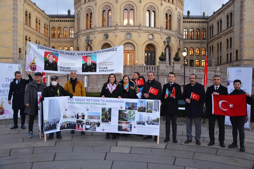 Norveç parlamenti qarşısında “Böyük qayıdış” aksiyası təşkil edilib