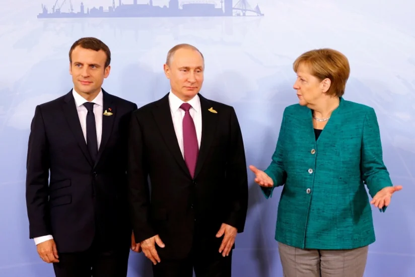 Putin, Merkel and Macron hold meeting in Hamburg