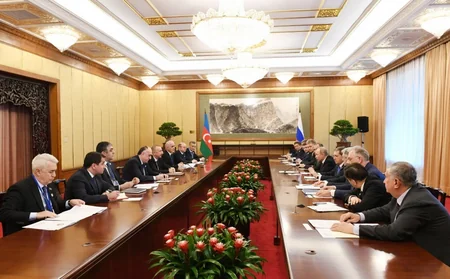 President Ilham Aliyev met with Russian President Vladimir Putin in Beijing