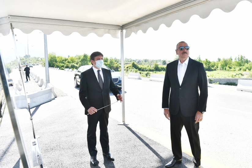 New bridge over Bum River and road to Bum settlement in Gabala district inaugurated after renovation