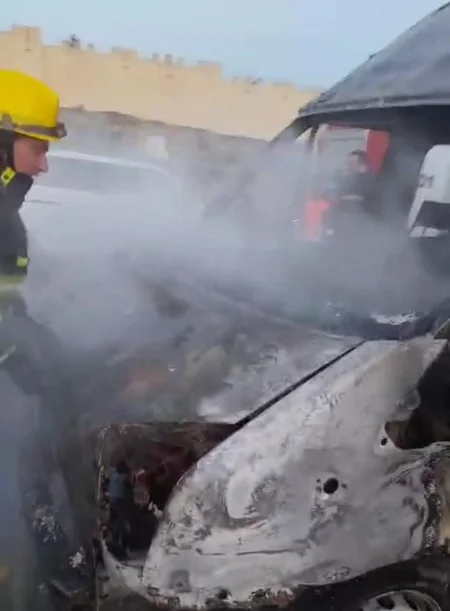 Kənar Dairəvi yolda yük avtomobili yanıb