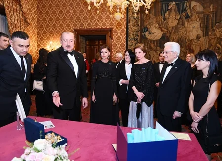 Romada Azərbaycan Prezidentinin şərəfinə dövlət ziyafəti verilib - FOTO