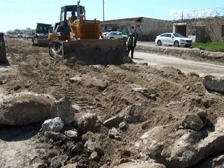 Azərbaycanda respublika əhəmiyyətli avtomobil yolu yenidən bərpa edilir - FOTO