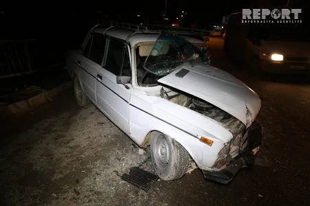 Bakıda minik maşını ilə avtobus toqquşub, yaralanan var - FOTO - VİDEO - YENİLƏNİB