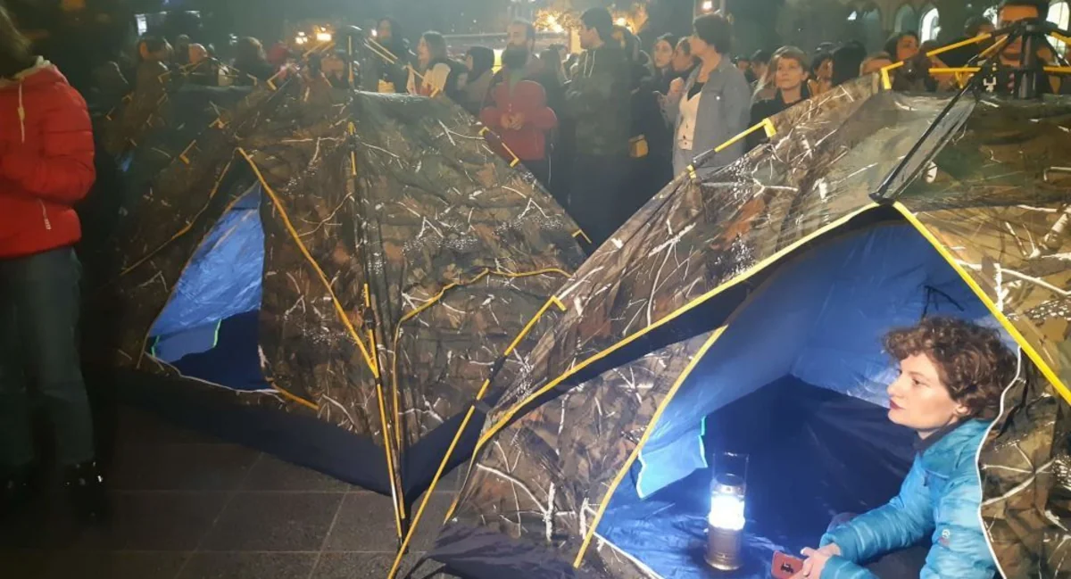 В Тбилиси произошли стычки митингующих с полицией