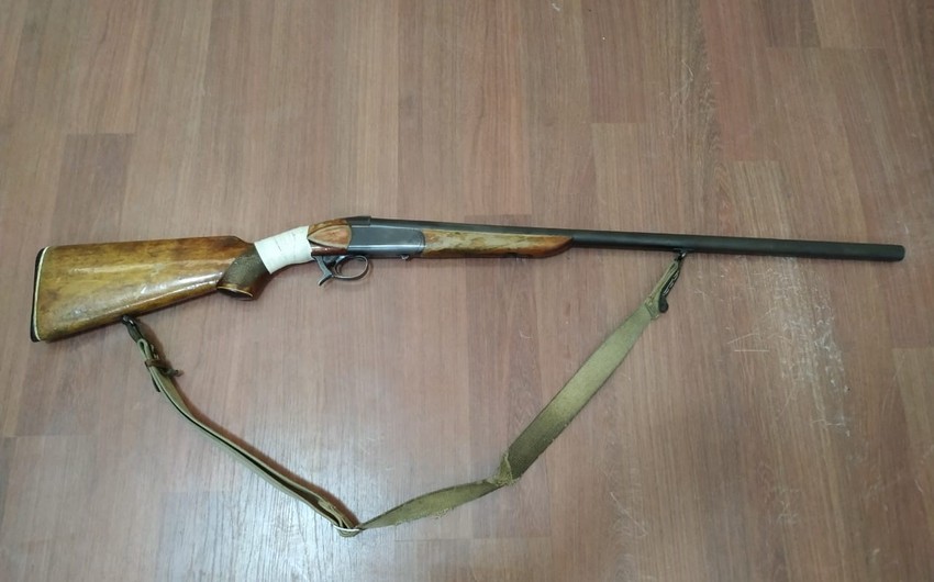Şəki sakinindən tüfəng götürüldü