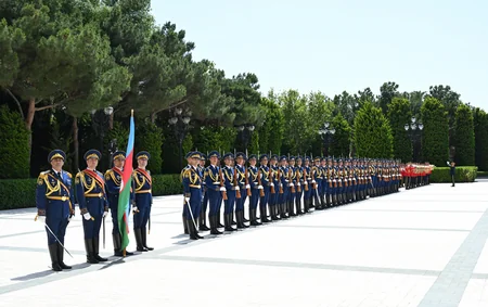 Özbəkistan Prezidentinin rəsmi qarşılanma mərasimi olub