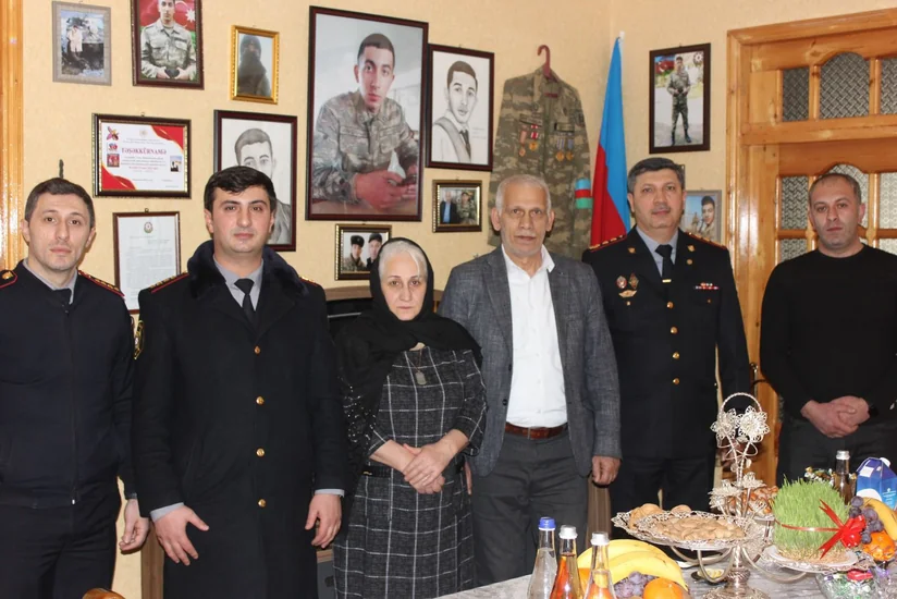 Göyçayda Novruz bayramı münasibətilə şəhid ailələri və qazilər ziyarət olunub