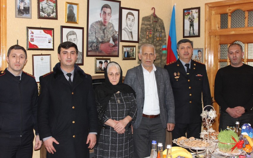 Göyçayda Novruz bayramı münasibətilə şəhid ailələri və qazilər ziyarət olunub