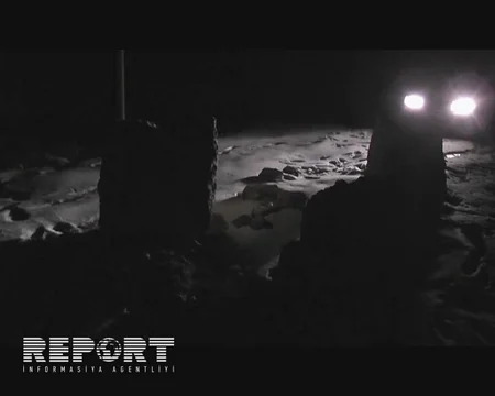 Quba-Xınalıq-İspik avtomobil yoluna qaya parçası düşüb - FOTO