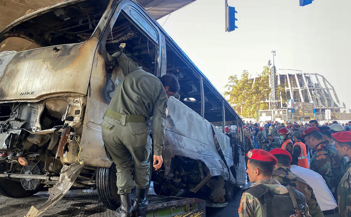 Dəməşqdə hərbçiləri daşıyan avtobus partladılıb, ölən və yaralananlar var