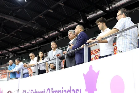 Azad Rəhimov Şahmat Olimpiadasının keçiriləcəyi Bakı Kristal Zalında olub
