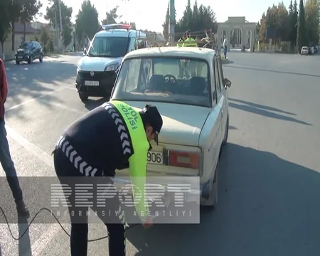 Zərdabda polis qaydaları pozan sürücülərə qarşı reyd keçirib