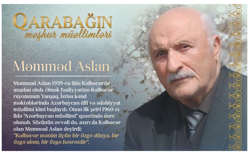 Qarabağın məşhur müəllimləri - Məmməd Aslan