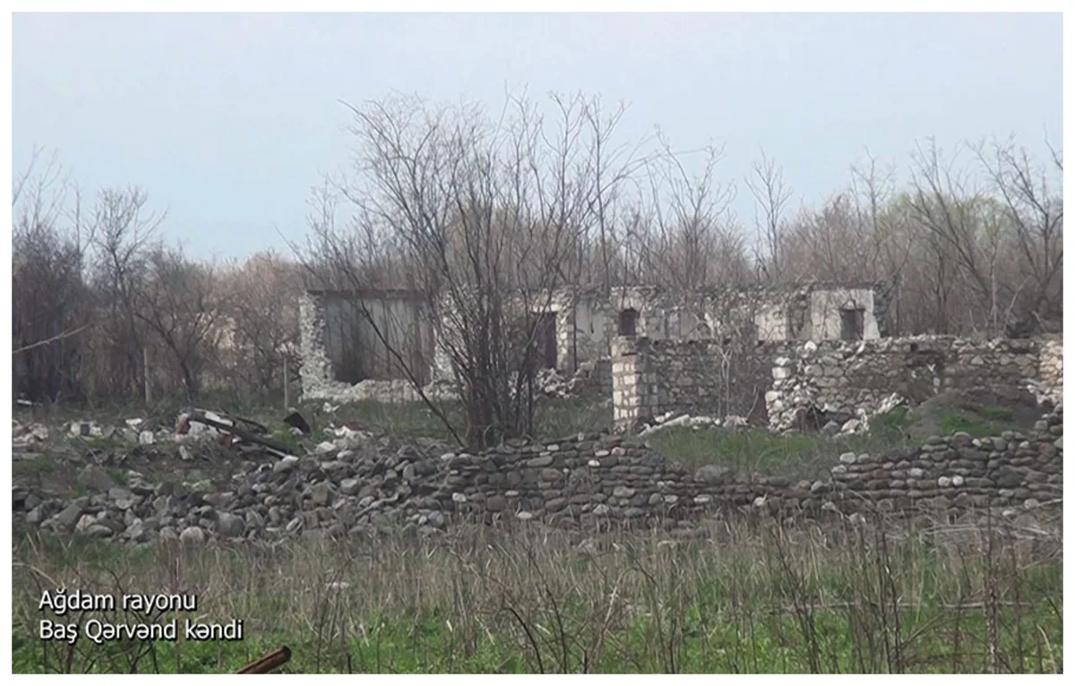 Ağdamın Baş Qərvənd kəndinin görüntüləri